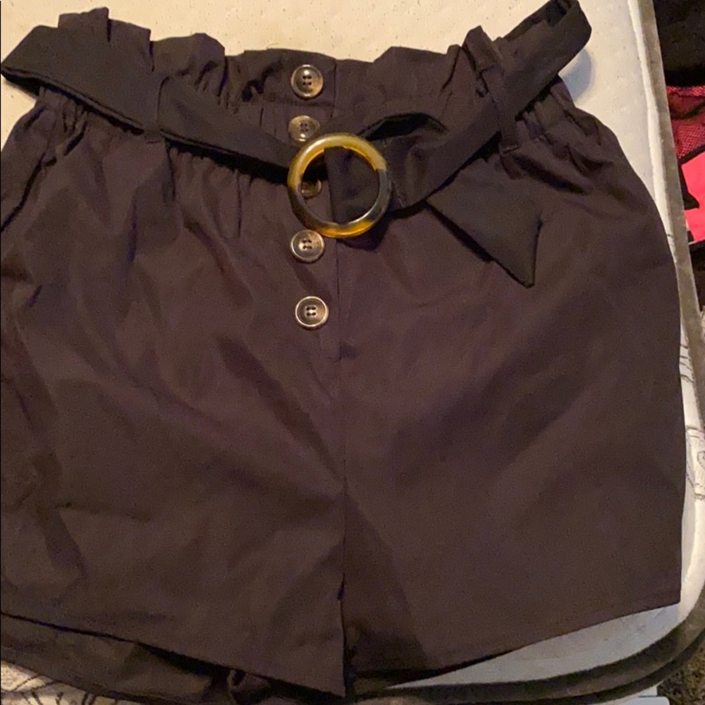 Black fashion shorts